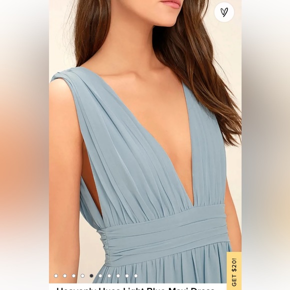 NWT LuLu’s Heavenly Hues Light Blue Maxi Dress in size Small - Picture 4 of 16